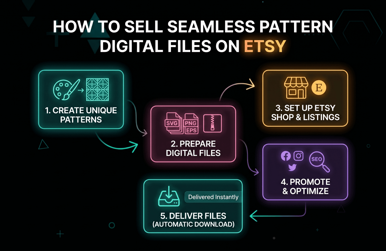 How to Sell Seamless Pattern Digital Files on Etsy: Complete Guide