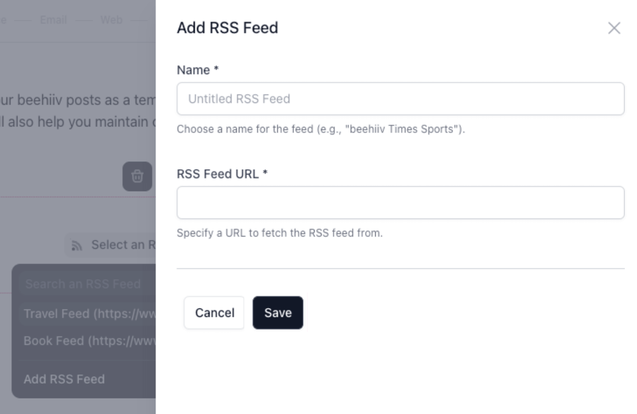 add rss feed