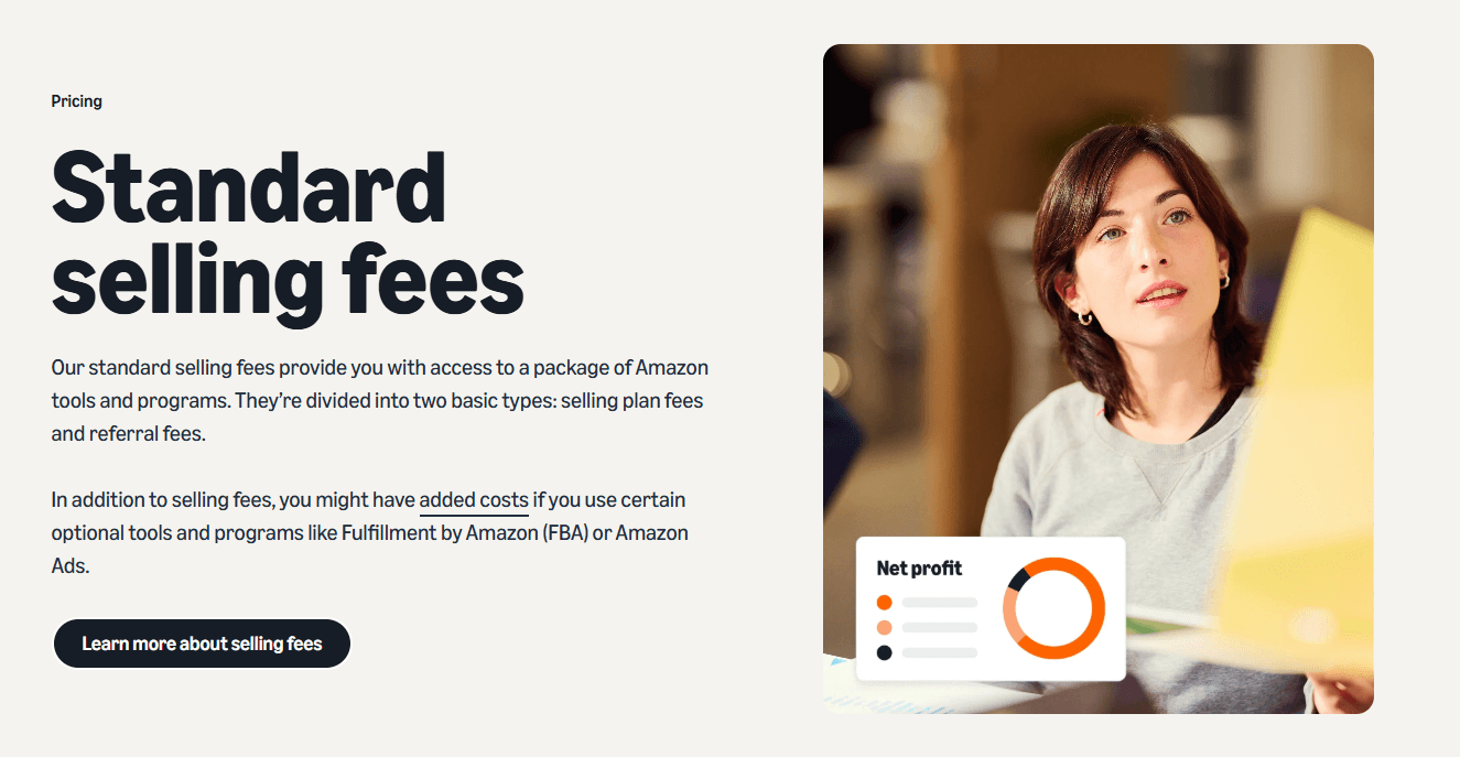 amazon fees screenshot