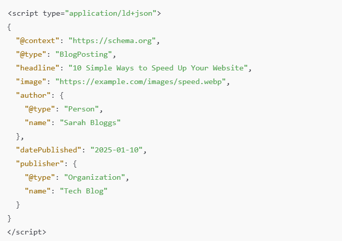 schema markup example