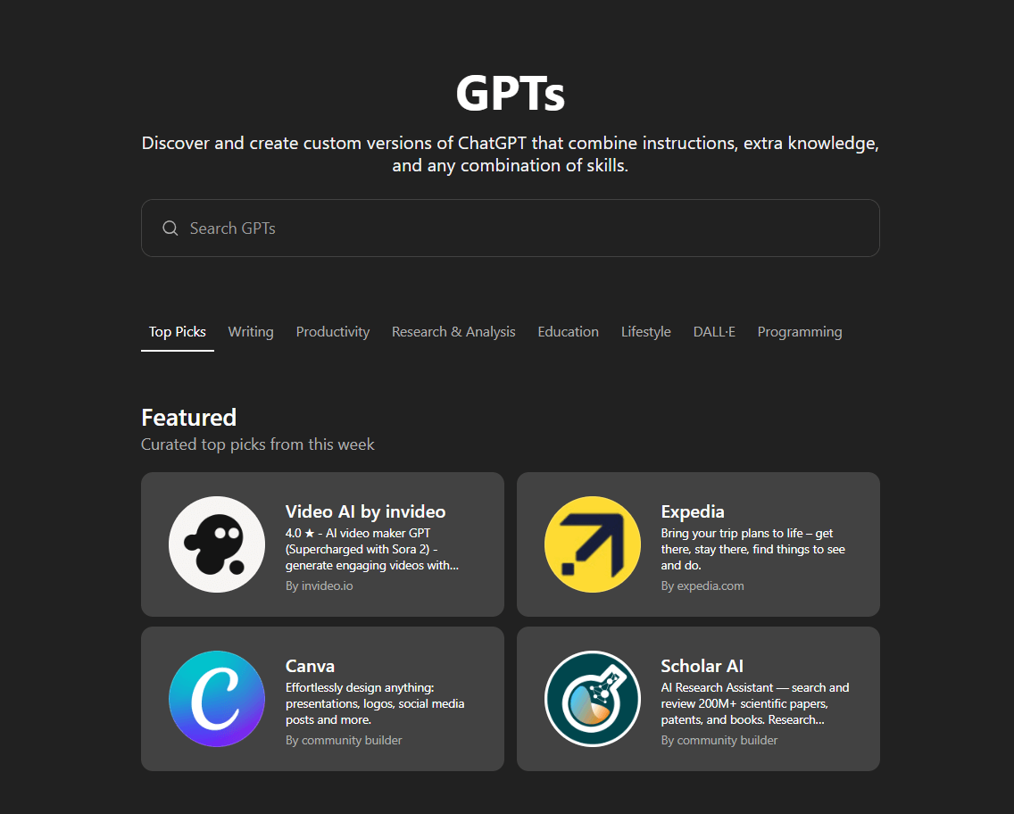 chatgpt plugins store