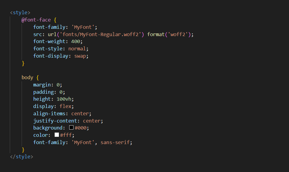 custom css example screenshot