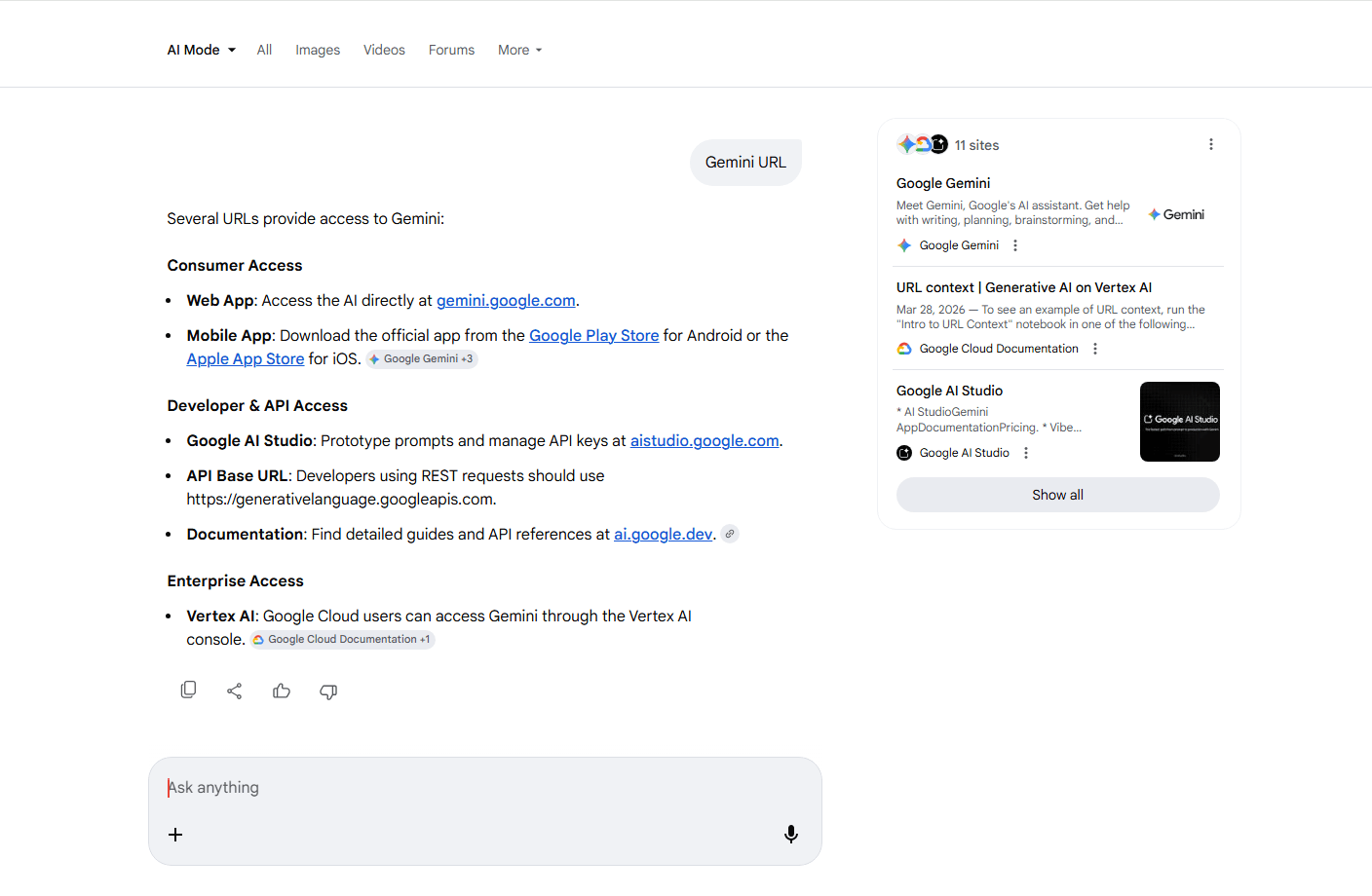 google ai mode overview