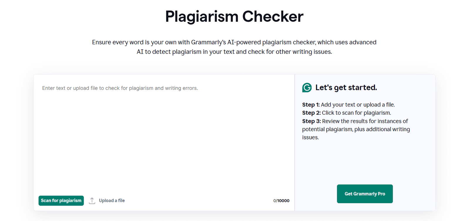 Grammarly Plagiarism Checker