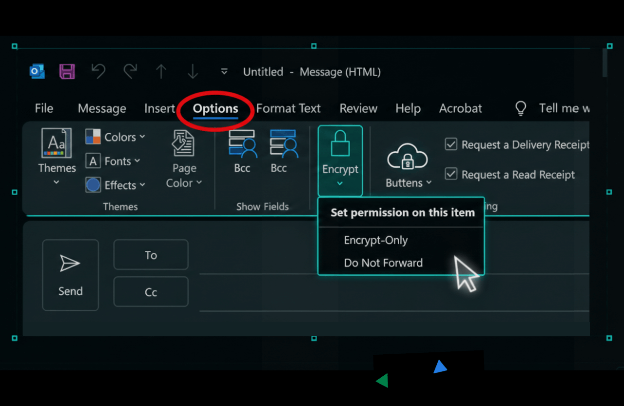 how to encrypt an email in outlook microsoft 365 ome