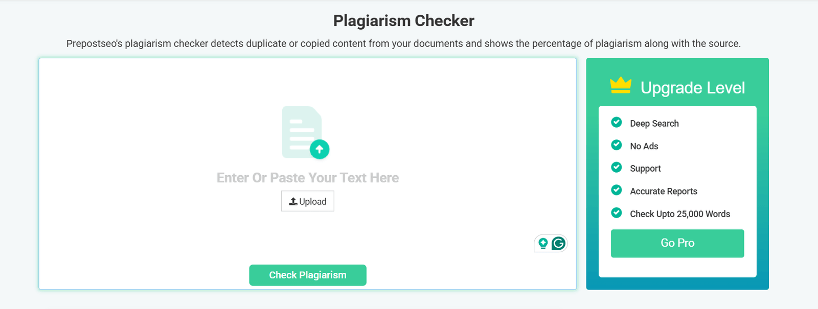 Plagiarism Checker by PrePostSEO