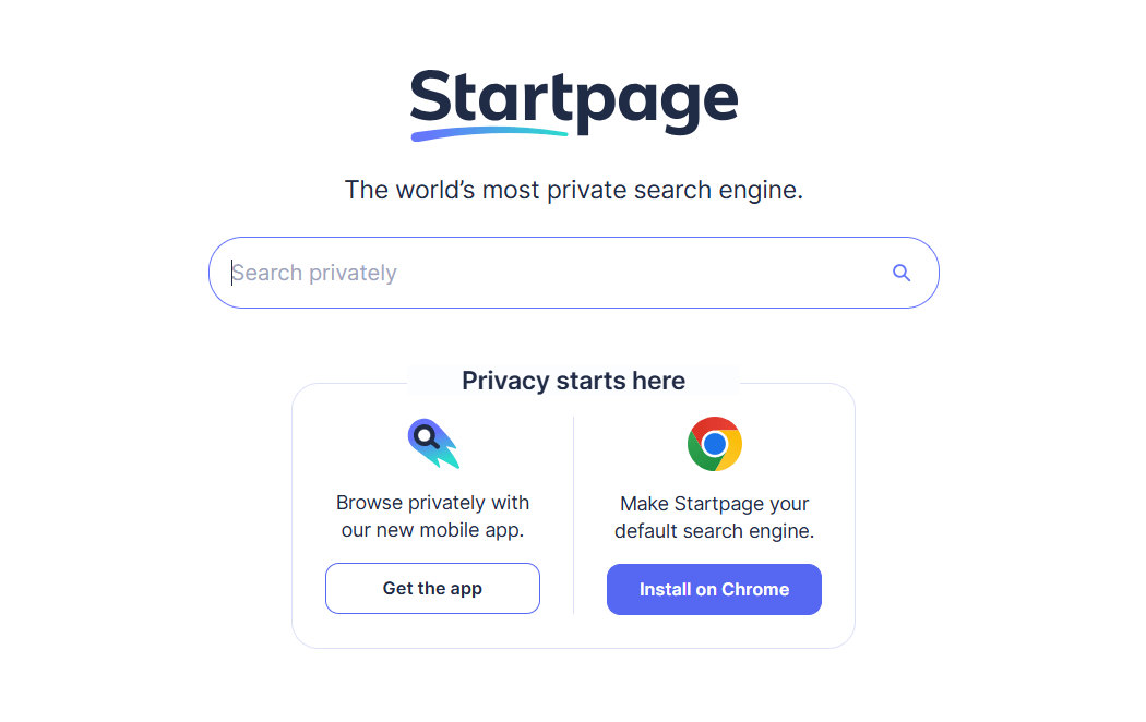 startpage search background
