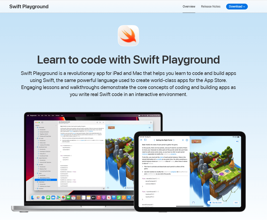 Swift Playgrounds Screenshot