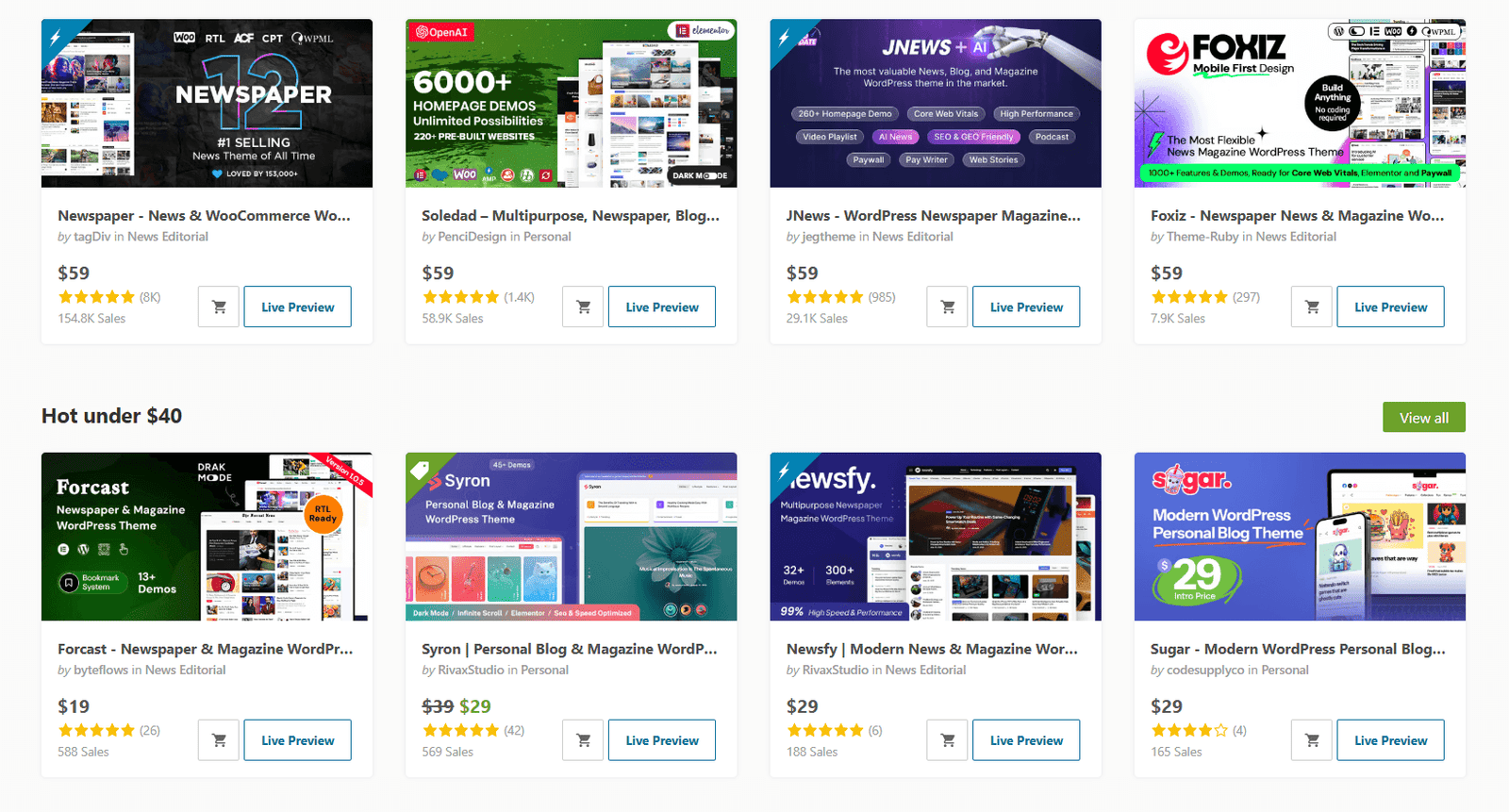 themeforest blog category screenshot