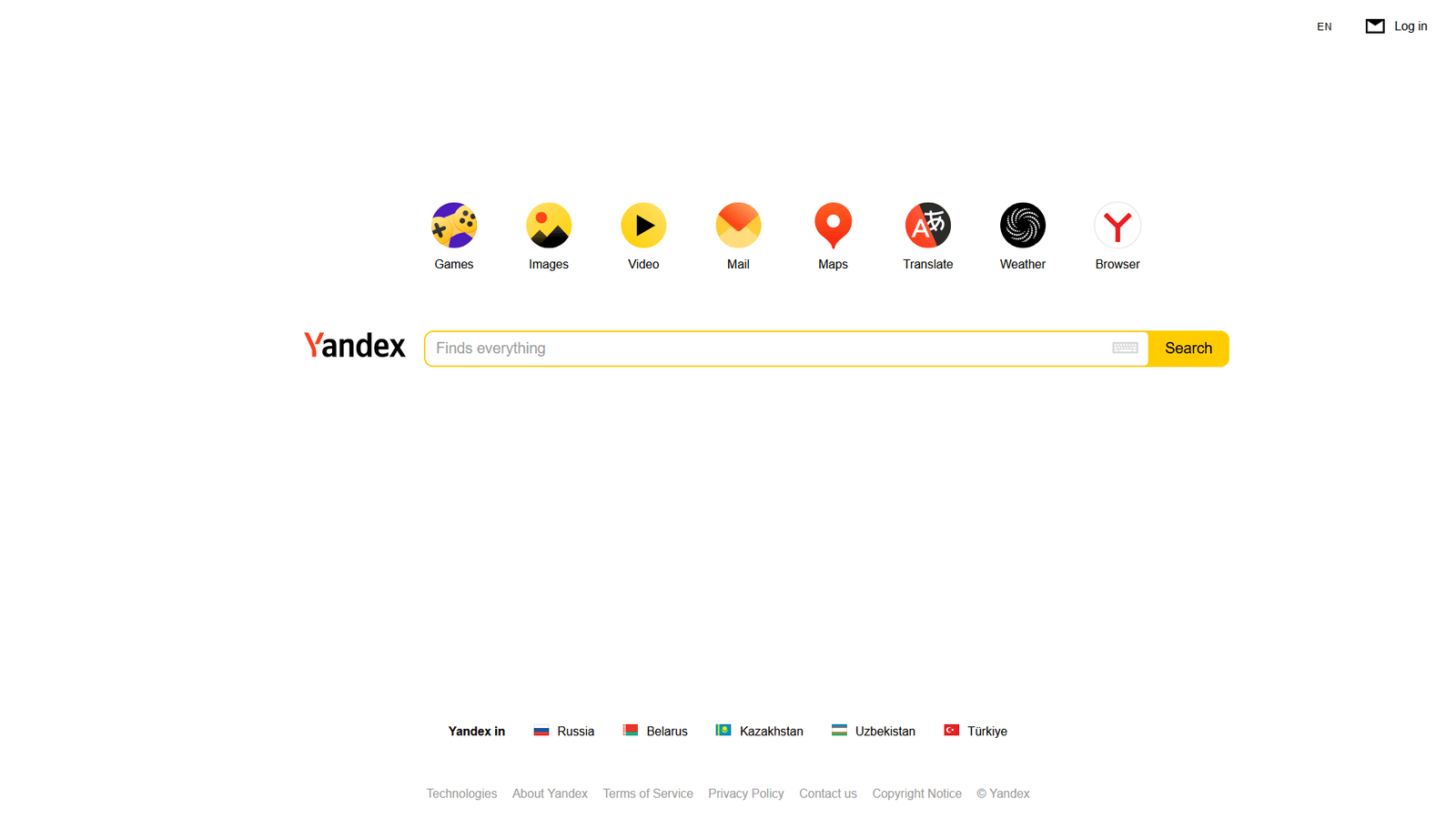 yandex search background