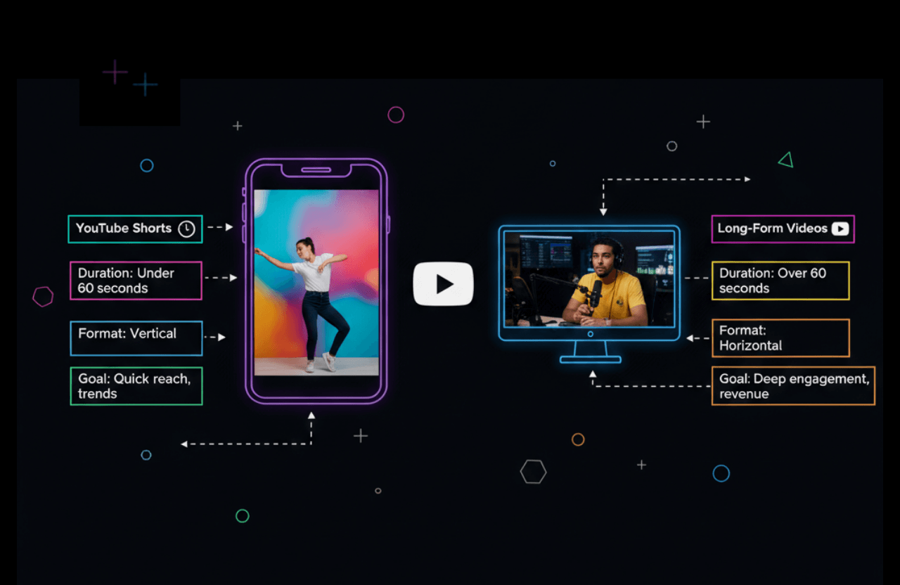 youtube shorts vs long form videos
